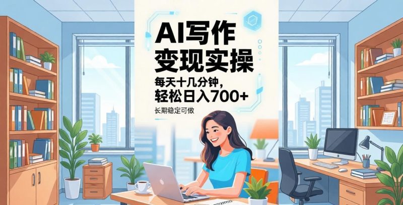 AI写作变现实操,每天十几分钟,轻松日入700+,长期稳定可做