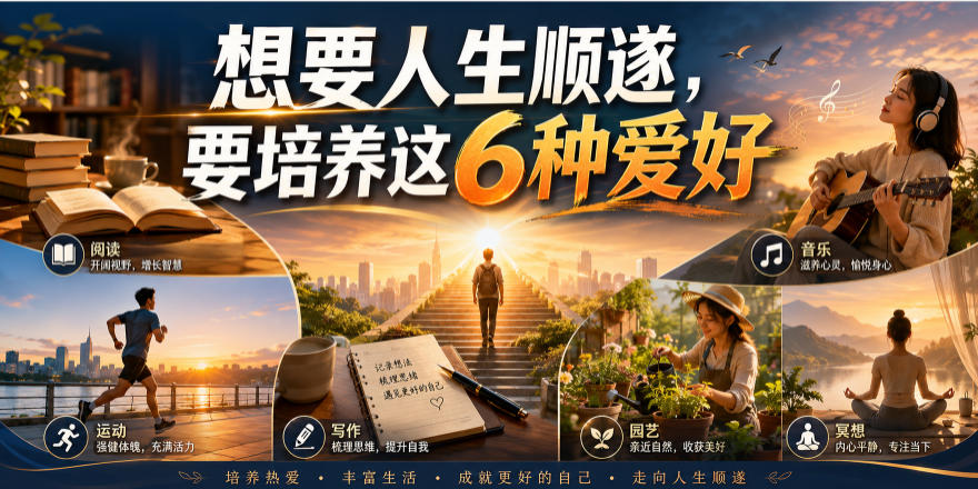 公众号付费文章：想要人生顺遂，要培养这6种爱好-福创网