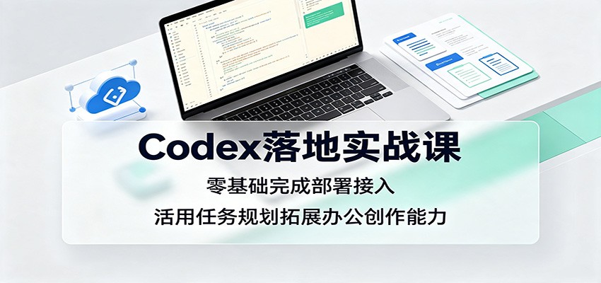Codex落地实战课：零基础完成部署接入，活用任务规划拓展办公创作能力-福创网