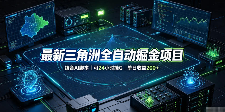 最新三角洲全自动掘金项目，结合AI脚本，可24小时挂G，单日收益200+【揭秘】-福创网