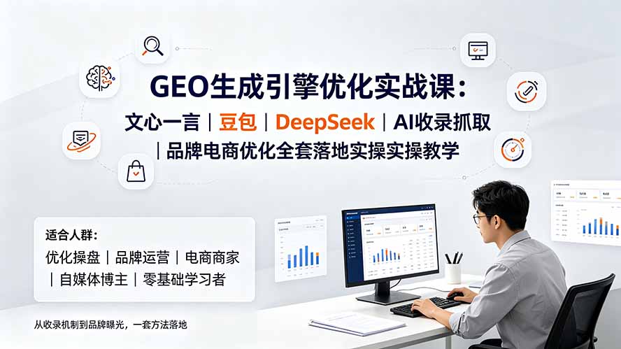 GEO生成引擎优化实战课：文心一言｜豆包｜DeepSeek｜AI收录抓取｜品牌电商优化全套落地实操教学-福创网