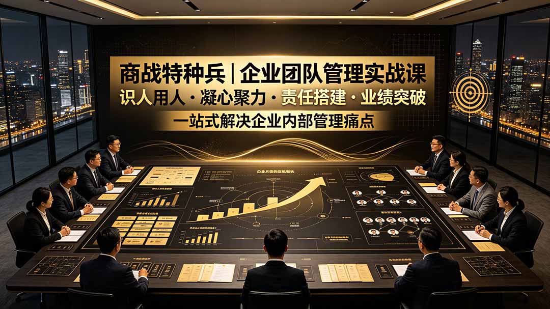 商战特种兵｜企业团队管理实战课：识人用人｜凝心聚力｜责任搭建｜业绩突破，一站式解决企业内部管理痛点-福创网
