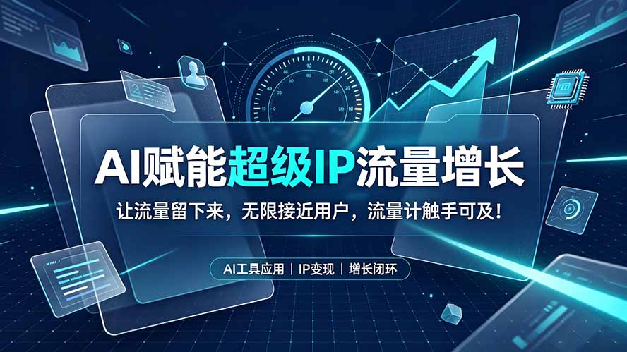 AI赋能超级IP流量增长：让流量留下来，无限接近用户，流量计触手可及！-福创网