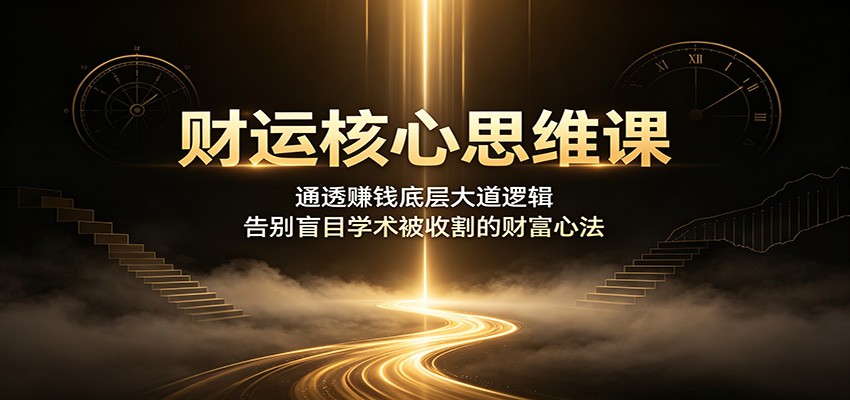 财运核心思维课:通透赚钱底层大道逻辑,告别盲目学术被收割的财富心法-福创网