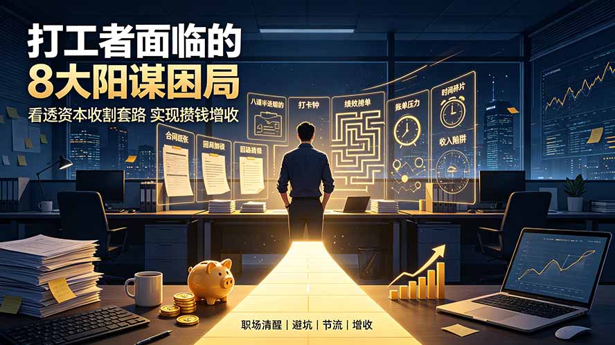 付费文章：打工者面临的8大阳谋困局，看透资本收割套路实现攒钱增收-福创网