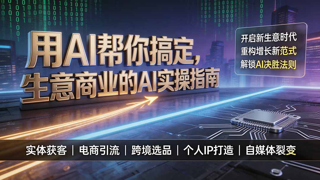 用AI帮你搞定，生意商业的AI实操指南，开启新生意时代，重构增长新范式，解锁AI时代决胜法则-福创网