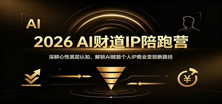 2026 AI财道IP陪跑营：深耕心性底层认知，解锁AI赋能个人IP商业变现新路径-福创网