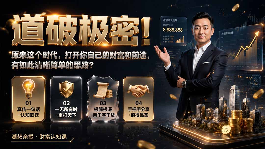 付费文章：道破极密！原来这个时代，打开你自己的财富和前途，有如此清晰简单的思路？-福创网