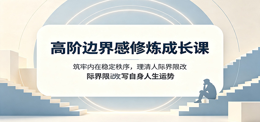 高阶边界感修炼成长课：筑牢内在稳定秩序，理清人际界限改写自身人生运势-福创网