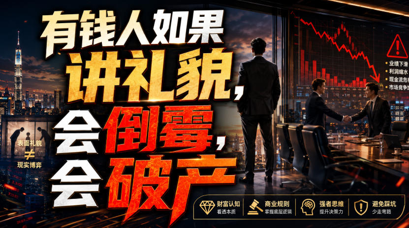 付费文章：有钱人如果讲礼貌，会倒霉，会破产-福创网