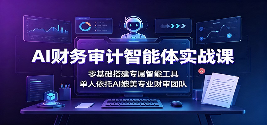 AI财务审计智能体实战课：零基础搭建专属智能工具，单人依托AI媲美专业财审团队-福创网