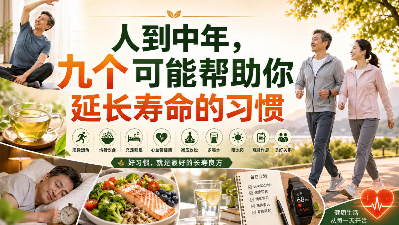 付费文章：人到中年，九个可能帮助你延长寿命的习惯 - 福创网