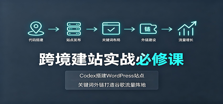 跨境建站实战必修课：Codex搭建WordPress站点，关键词外链打造谷歌流量阵地 - 福创网