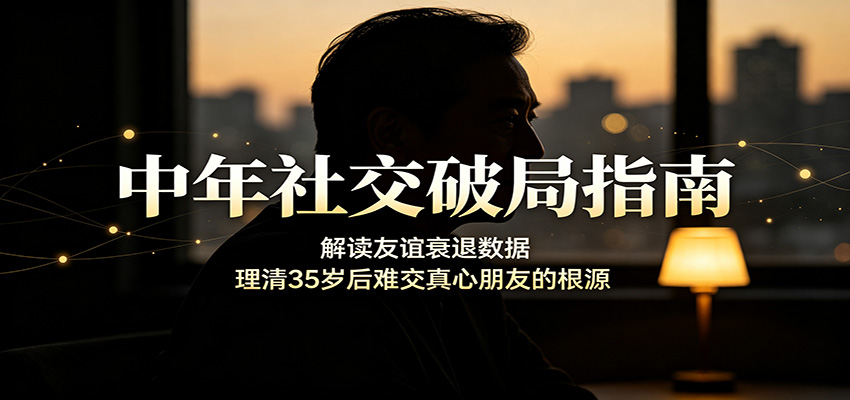 中年社交破局指南:解读友谊衰退数据,理清35岁后难交真心朋友的根源 - 福创网