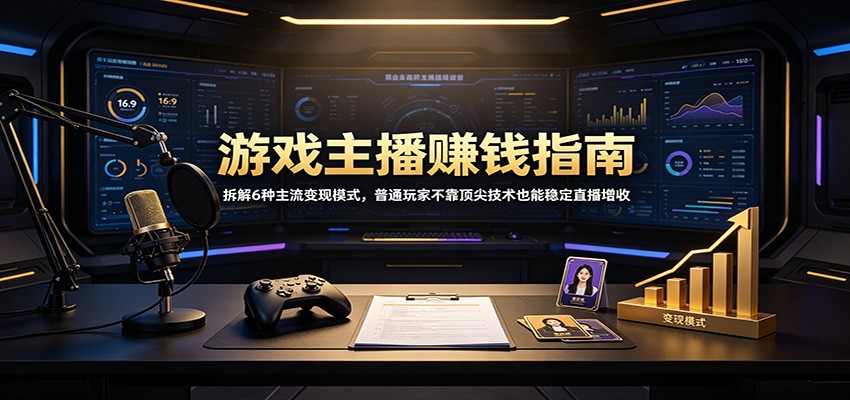 游戏主播赚钱指南：拆解6种主流变现模式，普通玩家不靠顶尖技术也能稳定直播增收 - 福创网
