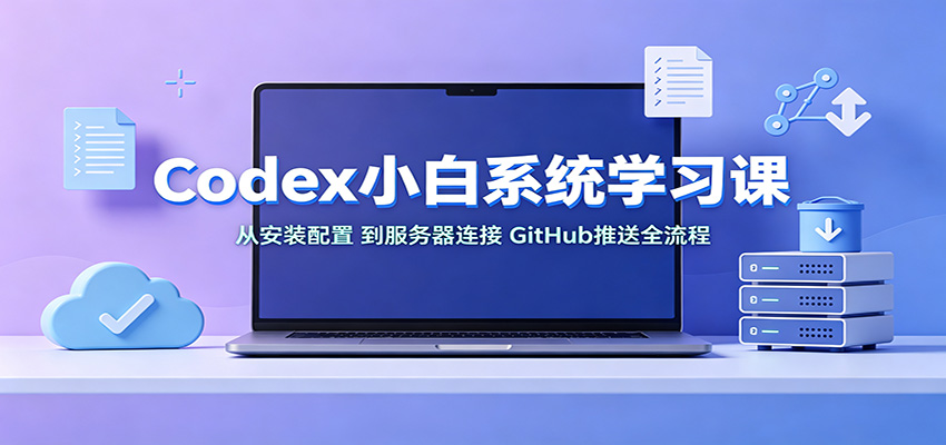 Codex小白系统学习课：小从安装配置，到服务器连接、GitHub推送全流程 - 福创网