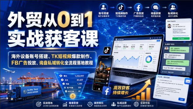 外贸从0到1实战获客，全流程落地教程 - 福创网