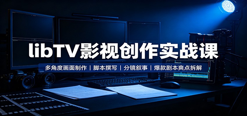 libTV影视创作实战课：多角度画面制作，脚本撰写，分镜叙事，爆款剧本爽点拆解 - 福创网