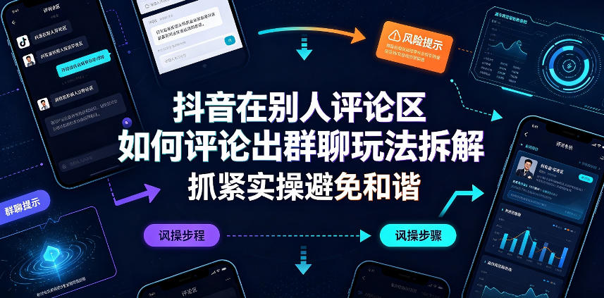 抖音在别人评论区如何评论出群聊玩法拆解，抓紧实操避免和谐 - 福创网