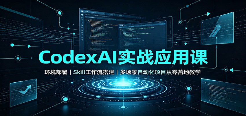 CodexAI实战应用课：环境部署Skill工作流搭建，多场景自动化项目从零落地教学 - 福创网