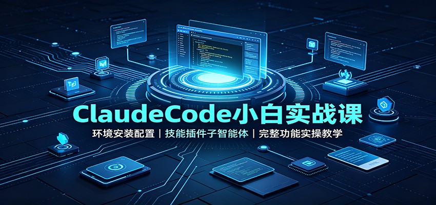 ClaudeCode小白实战课：环境安装配置，技能插件子智能体，完整功能实操教学 - 福创网