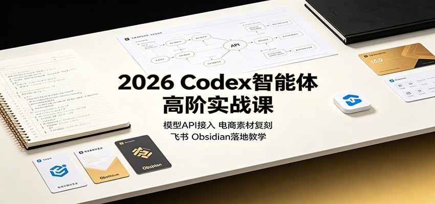 2026 Codex智能体高阶实战课：模型API接入，电商素材复刻，飞书Obsidian落地教学 - 福创网