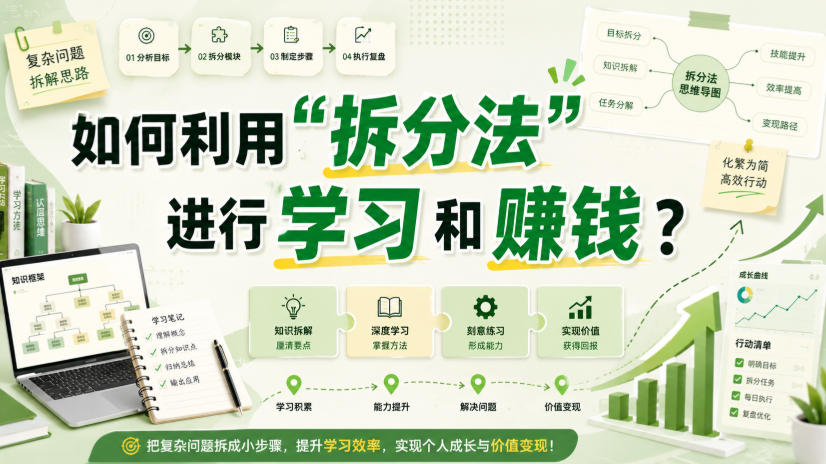 付费文章：如何利用“拆分法”进行学习和賺钱？ - 福创网