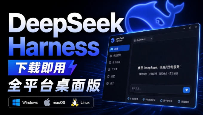 DeepSeek Harness全平台桌面版，免去复杂配置，支持主流模型 - 福创网