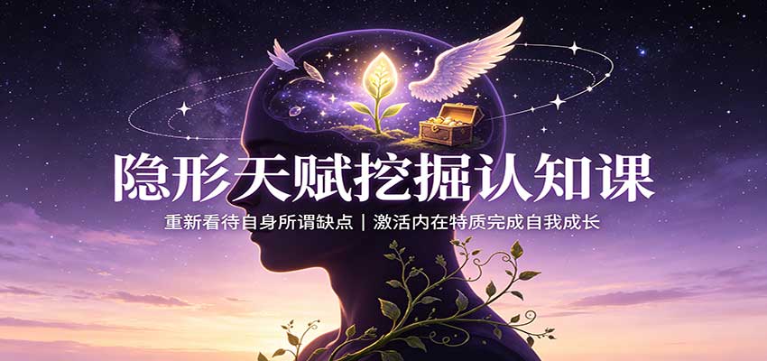 隐形天赋挖掘认知课：重新看待自身所谓缺点，激活内在特质完成自我成长 - 福创网