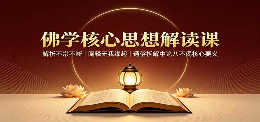 佛学核心思想解读课：解析不常不断，阐释无我缘起，通俗拆解中论八不偈核心要义 - 福创网