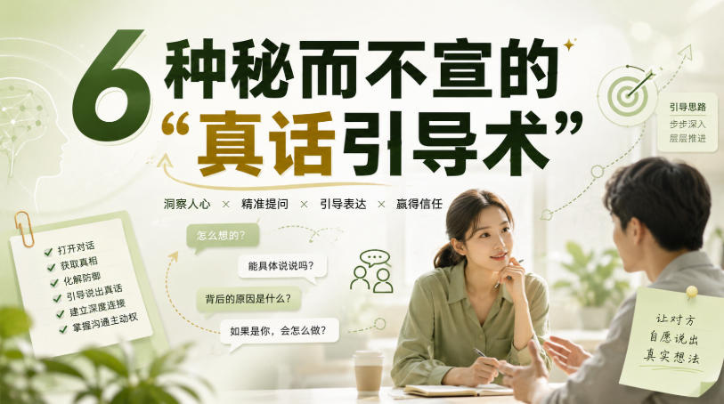 付费文章：6种秘而不宣的“真话引导术” - 福创网