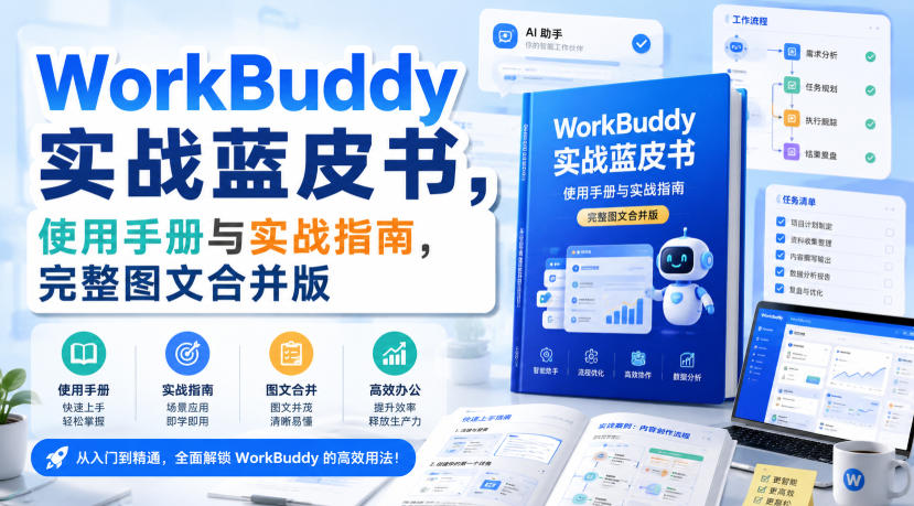 WorkBuddy实战蓝皮书，使用手册与实战指南，完整图文合并版 - 福创网