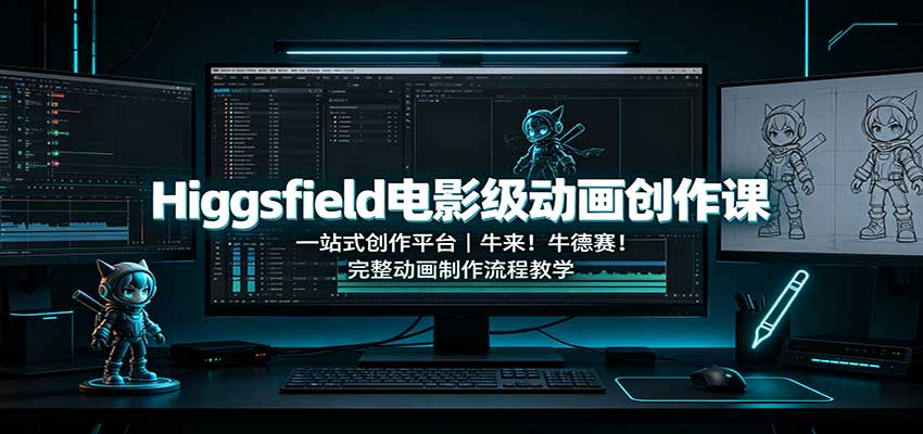 Higgsfield电影级动画创作课：一站式创作平台，牛来！牛德赛！完整动画制作流程教学 - 福创网