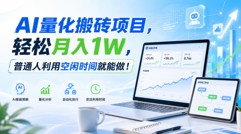 AI量化搬砖项目，轻松月入1W，普通人利用空闲时间就能做！ - 福创网