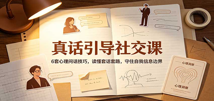 真话引导社交课：6套心理问话技巧，读懂套话套路，守住自我信息边界 - 福创网