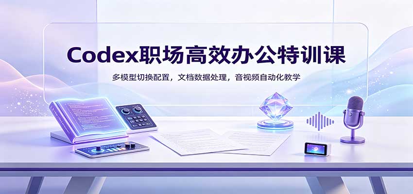 Codex职场高效办公特训课：多模型切换配置，文档数据处理，音视频自动化教学 - 福创网