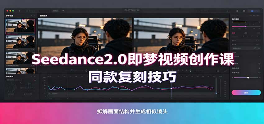 Seedance2.0即梦视频创作课：剧本式视频制作，同款复刻技巧，多行业案例落地教学 - 福创网