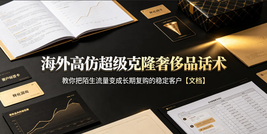 海外高仿超级克隆奢侈品话术，教你把陌生流量变成长期复购的稳定客户【文档】 - 福创网