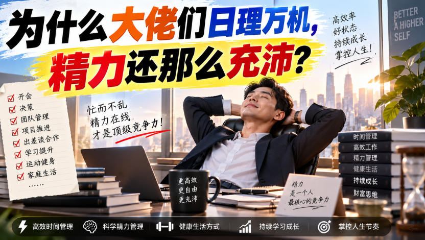 付费文章：为什么大佬们日理万机，精力还那么充沛？ - 福创网