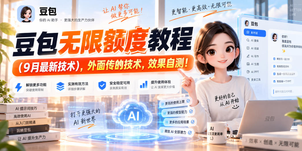 豆包无限额度教程(9月最新技术)，外面传的技术，效果自测！ - 福创网