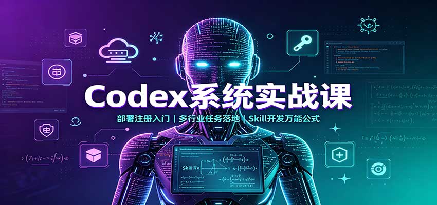 Codex系统实战课：部署注册入门，多行业任务落地，Skill开发万能公式 - 福创网