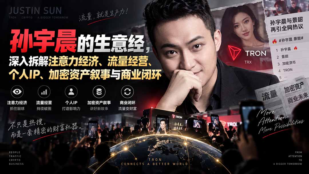 某星球精华文章——孙宇晨的生意经，深入拆解注意力经济、流量经营、个人IP、加密资产叙事与商业闭环 - 福创网