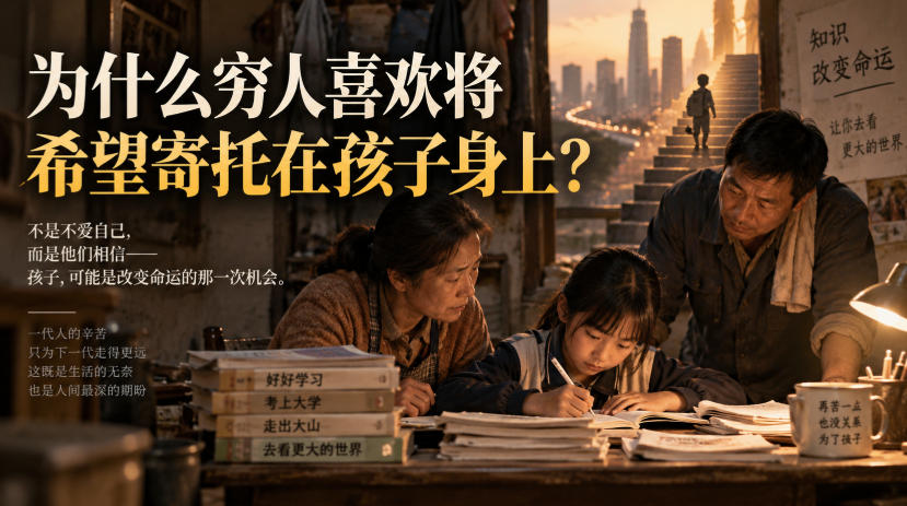 某社群精品文章：为什么穷人喜欢将希望寄托在孩子身上？ - 福创网