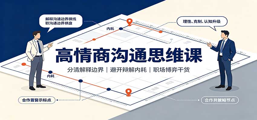 高情商沟通思维课：分清解释边界，避开辩解内耗，职场博弈干货 - 福创网