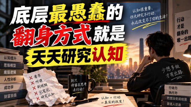 付费文章：底层最愚蠢的翻身方式就是天天研究认知 - 福创网