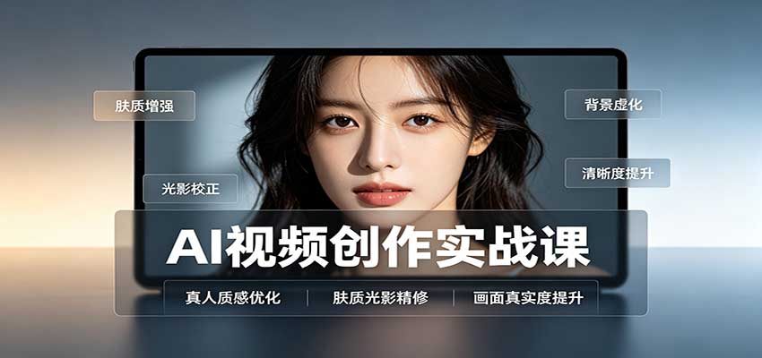 AI视频创作实战课:人物面部情绪调试,真人质感优化,提示词模板与变现方向 - 福创网