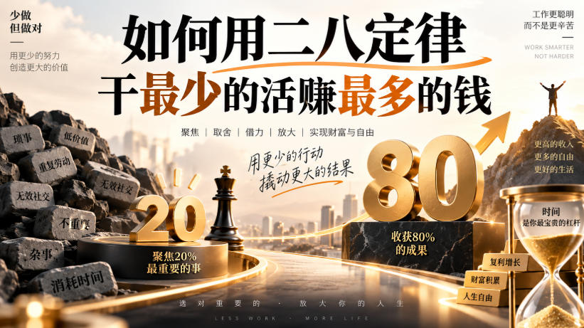 付费文章：如何用二八定律干最少的活賺最多的钱 - 福创网