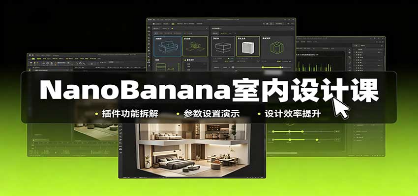 NanoBanana室内设计课：无限画布配置，插件实操，生图改图视频制作 - 福创网