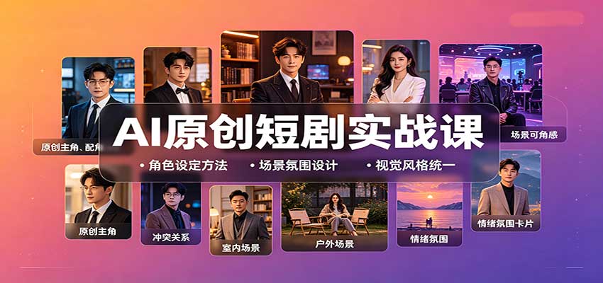 AI原创短剧实战课：从零搭建短剧创作全流程，批量产出可上线剧本 - 福创网