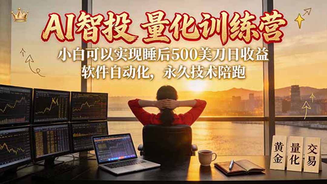 AI智投EA量化训练营【第三期】，多策略智投+防爆技术+趋势分析 ，轻松上手，矩阵放大，长期稳定。 - 福创网